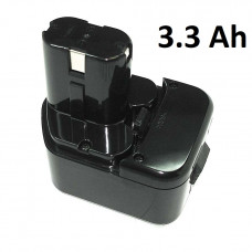 Аккумулятор (батарея) для HITACHI EB1212S EB1214L EB1214S EB1220BL EB1220HL EB1222HL EB1224 EB1226HL EB1230HL EB1230R EB1230X EB1233X 12V 3.3Ah 3300mAh (Ni-MH) VB-020647