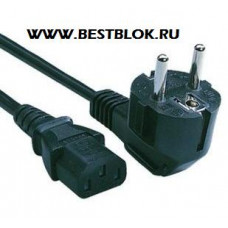 Сетевой шнур (кабель) для компьютера системного блока принтера 3 pin (3 пин)